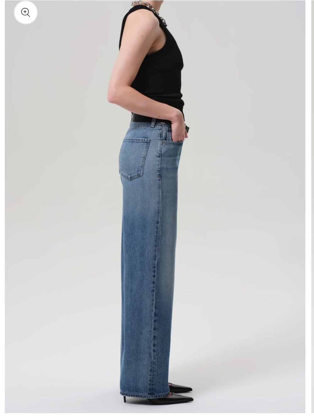 Citizens Of Humanity Paloma Medium Blue Baggy Wide-Leg High-Rise Jeans sz 24 - Picture 3 of 16